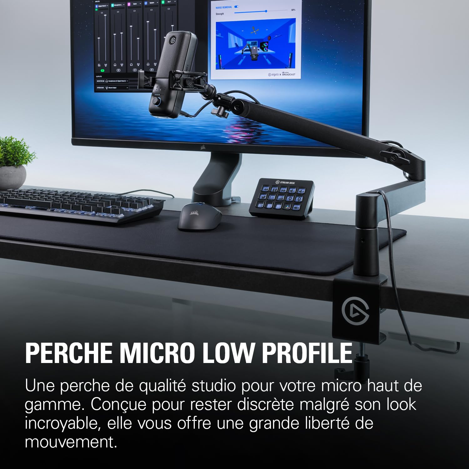 Elgato Wave Mic Arm LP bras micro bureau 740 mm
