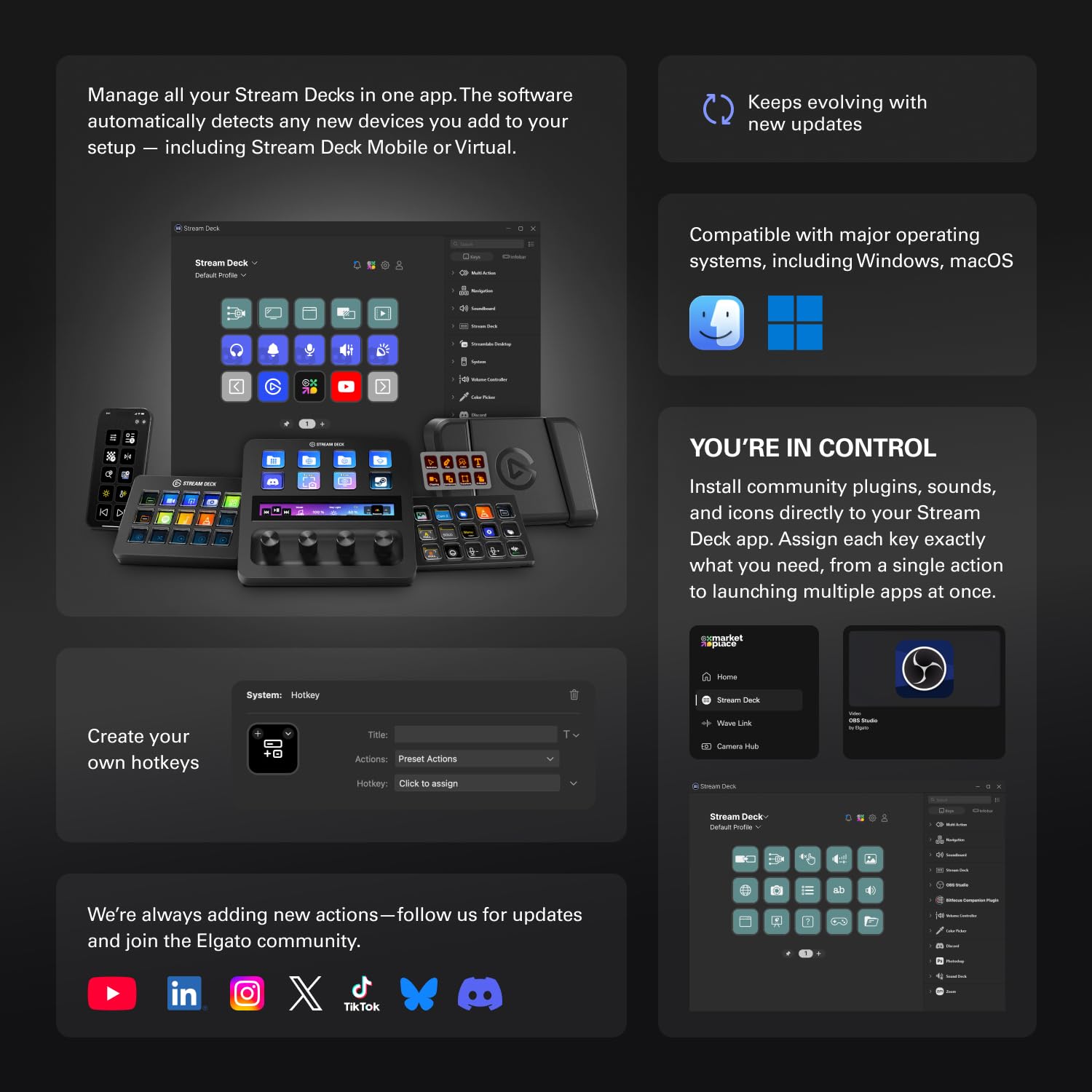 Elgato Stream Deck XL contrôleur studio 32 touches