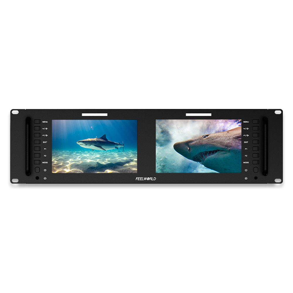 FeelWorld D71 PLUS-H moniteur rack 3RU double 7" HDMI