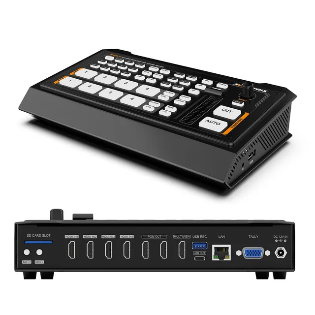 AvMatrix Shark H4 Mélangeur vidéo 4 HDMI streaming