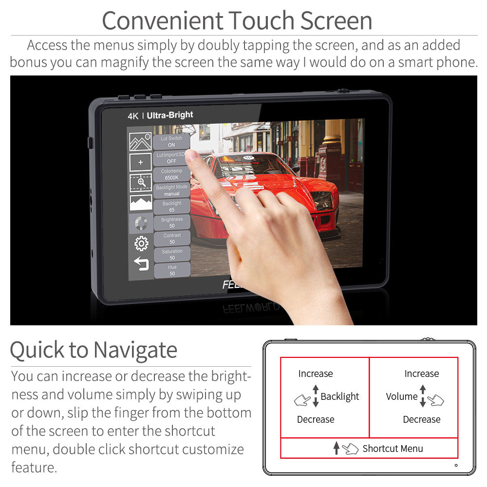 FeelWorld LUT7S Moniteur 7" 2200nit tactile SDI HDMI
