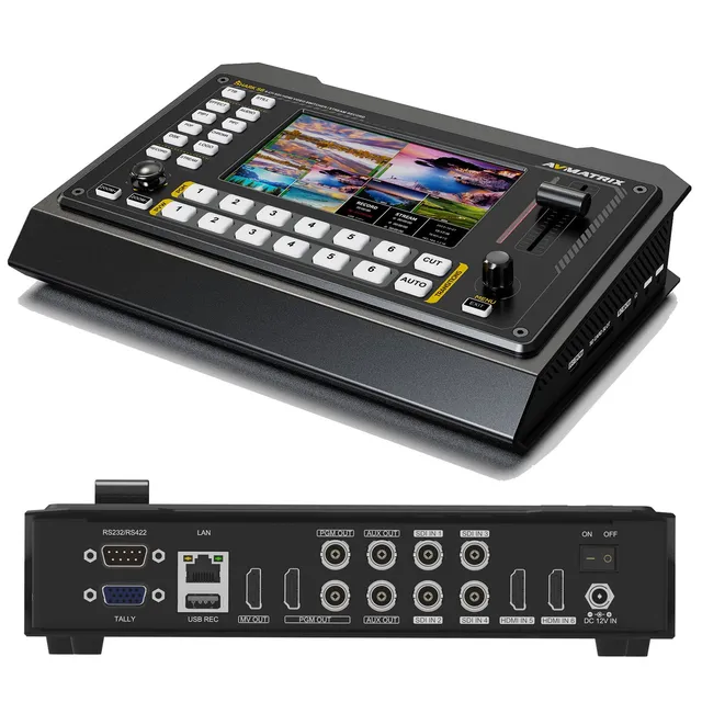 AvMatrix Shark S6 mélangeur vidéo SDI HDMI streaming RTMP