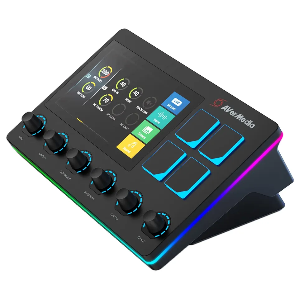 AVerMedia Live Streamer AX310 mixeur audio 6 voies tactile