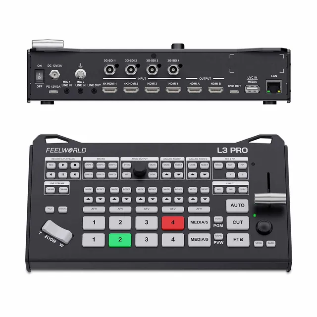 FeelWorld L3 PRO mélangeur vidéo 4 HDMI 4 SDI direct
