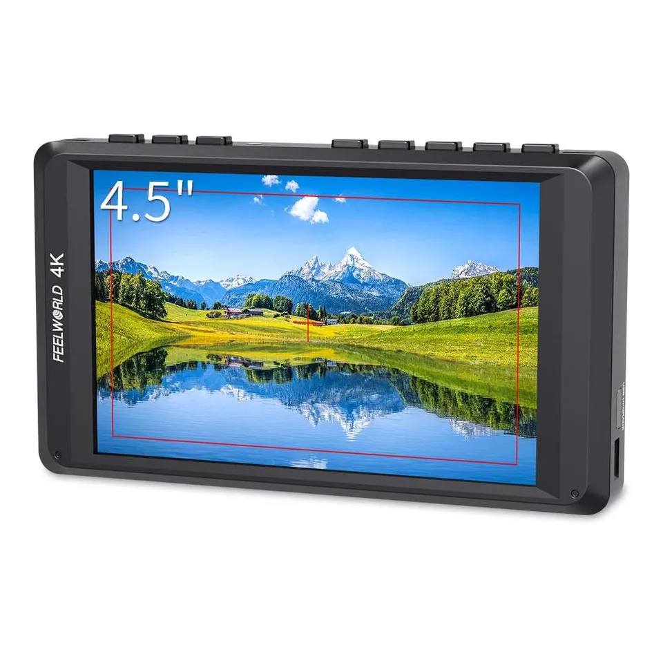 FeelWorld FW450 moniteur 4,5" HDMI 4K peaking focus terrain