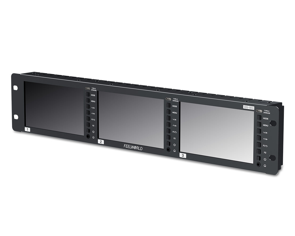 FeelWorld FRM501G Moniteur rack 2RU triple 5,5" 12G-SDI 4K