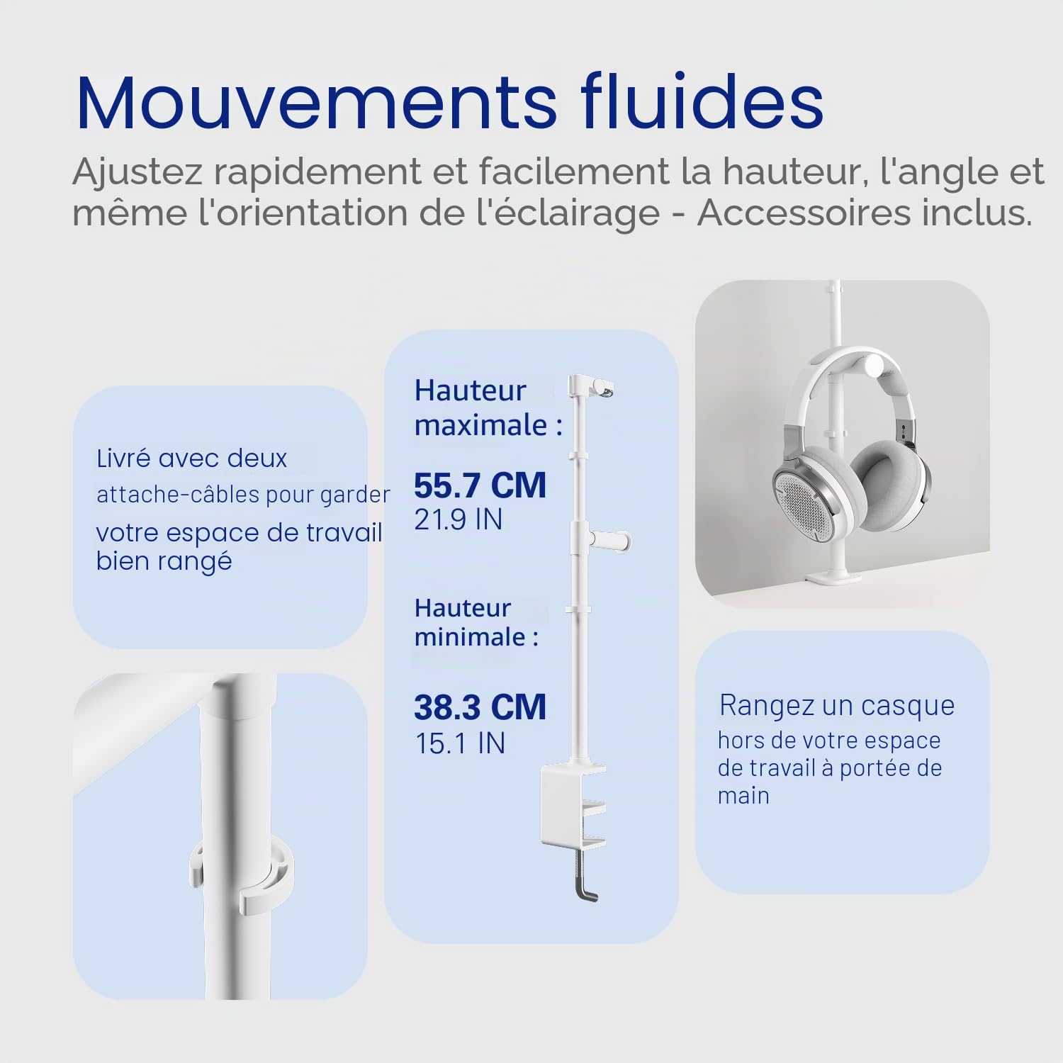 Elgato Key Light Neo Clamp pince bureau éclairage studio
