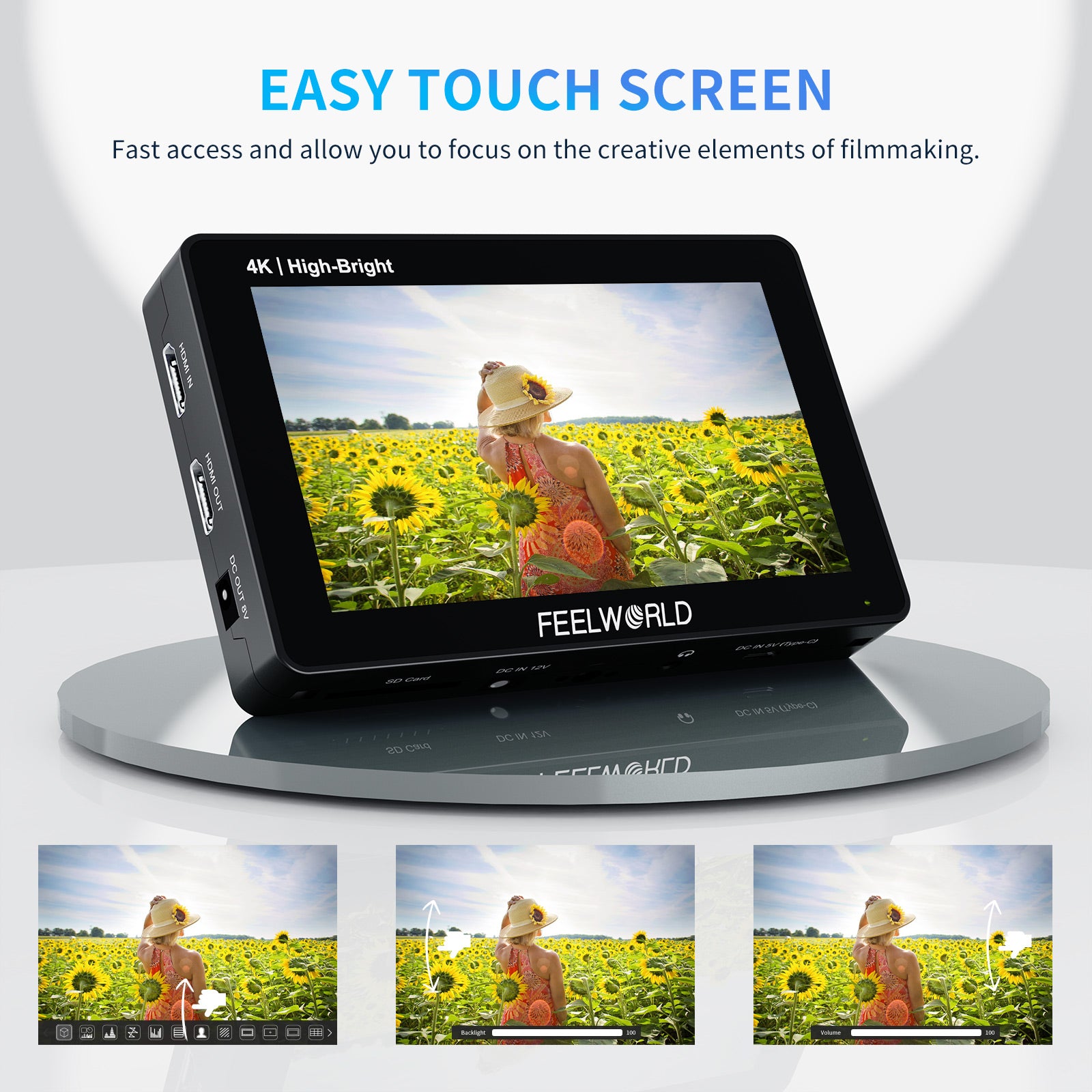 FeelWorld F6 PLUSX Moniteur 5,5" 1600nit tactile HDMI