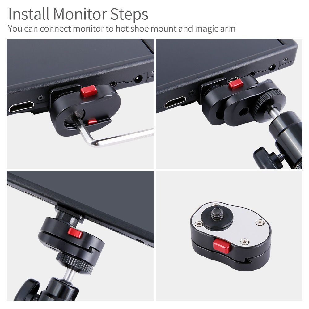 Feelworld plaque rapide moniteur 3,5-7" vis 1/4"