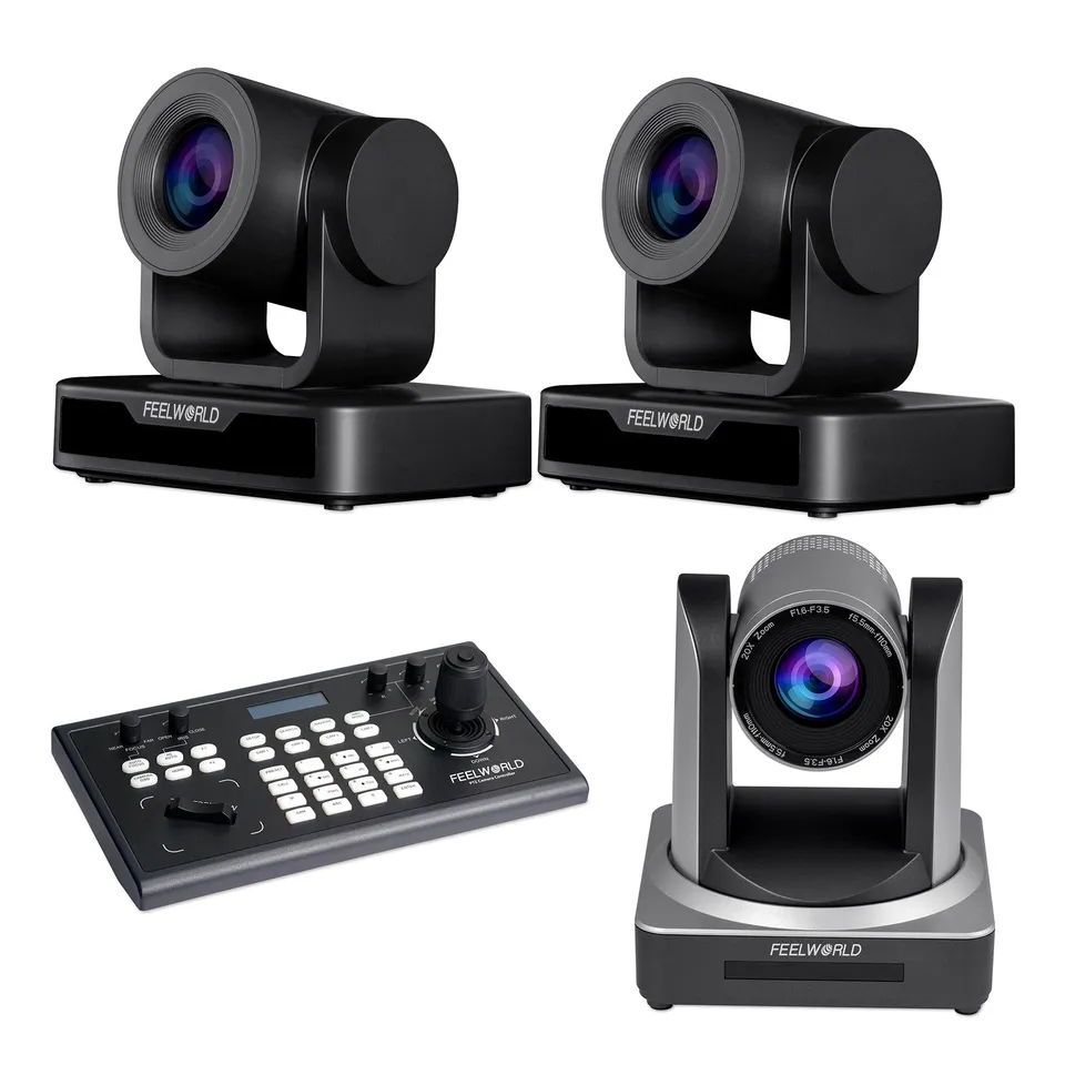 FeelWorld KBC10 Kit PTZ Contrôleur + 2 USB10X + POE20X Direct