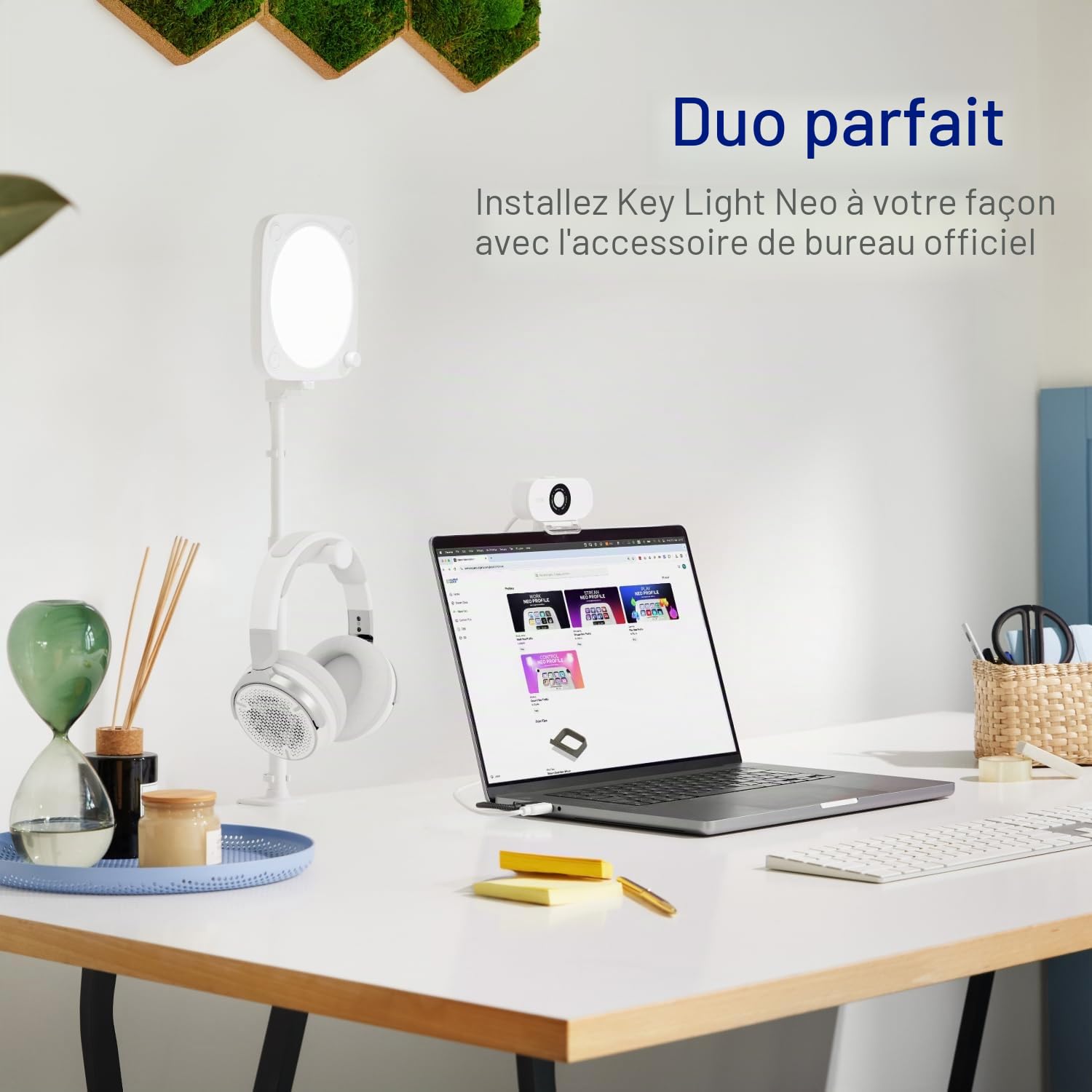Elgato Key Light Neo Clamp pince bureau éclairage studio