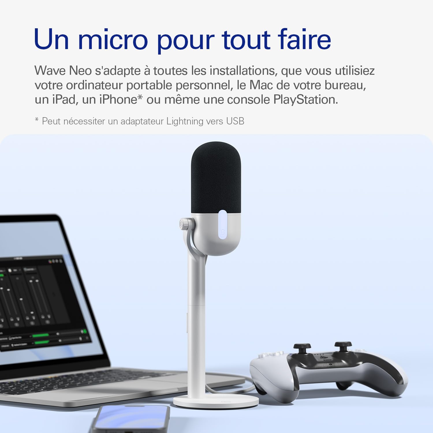 Elgato Wave Neo micro USB à condensateur streaming