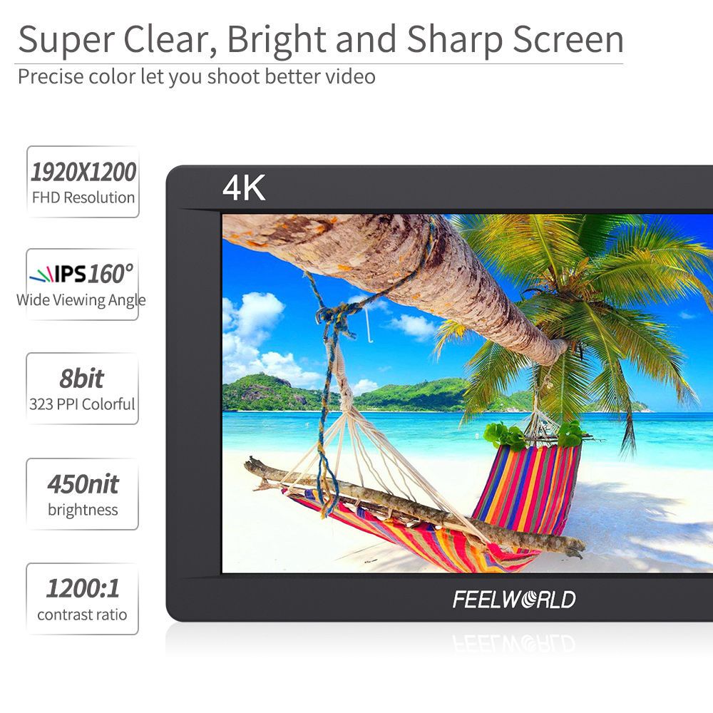 FeelWorld FW703 moniteur 7" SDI HDMI 450 nits