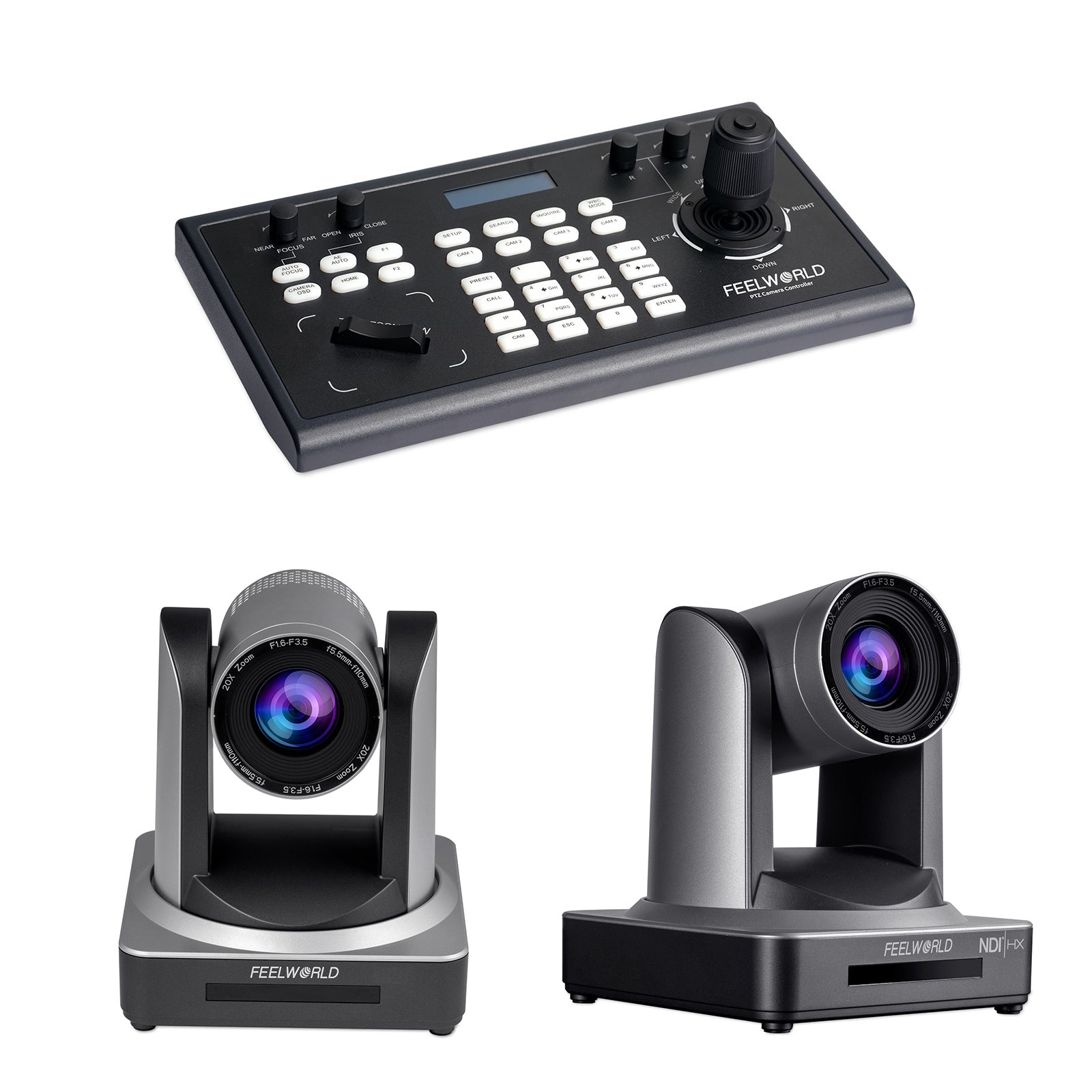 FeelWorld KBC10 contrôleur + caméras POE20X NDI20X