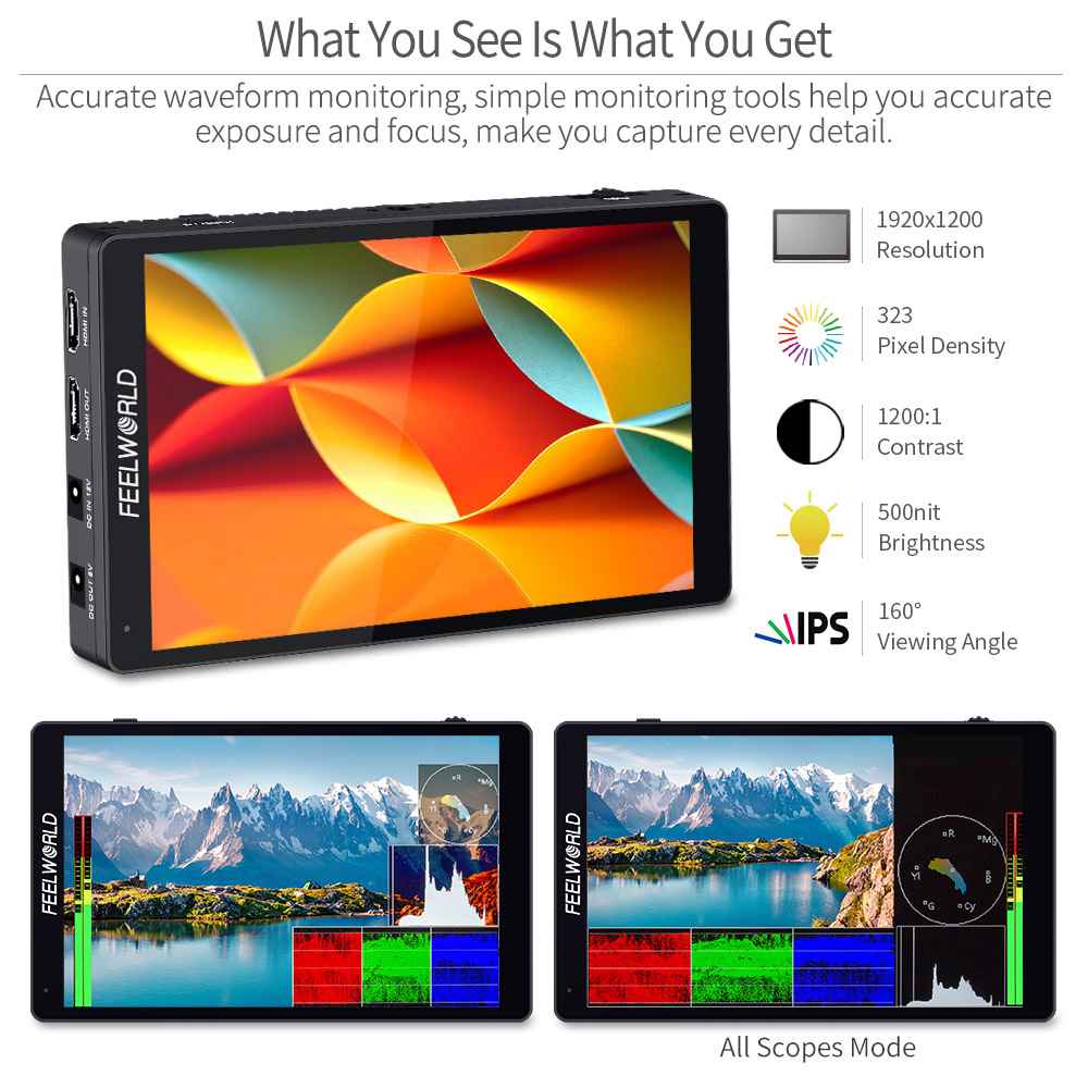 FeelWorld F7 PRO moniteur terrain 7 pouces tactile 4K + F750