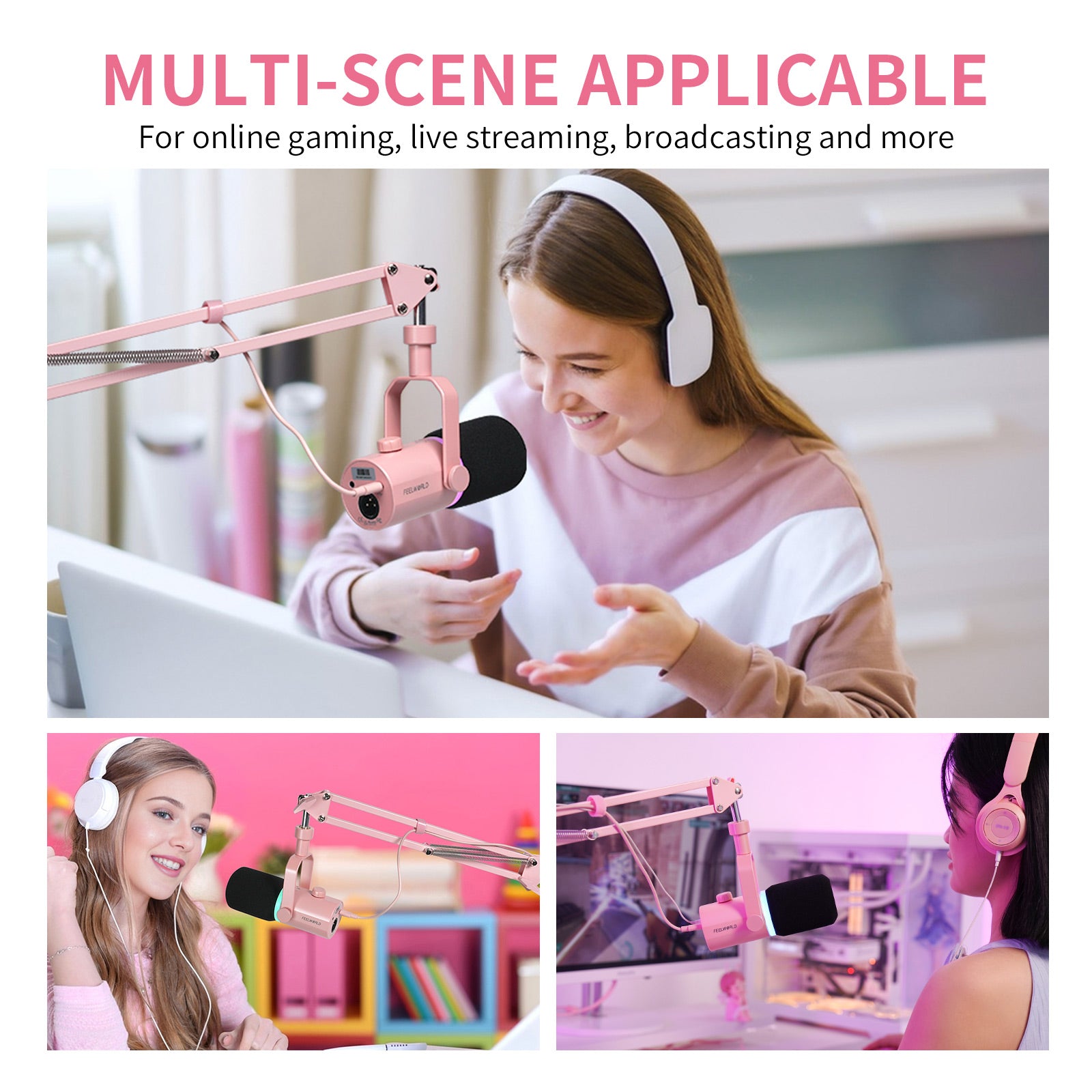 FeelWorld AMS1 bras micro rose pour PM1