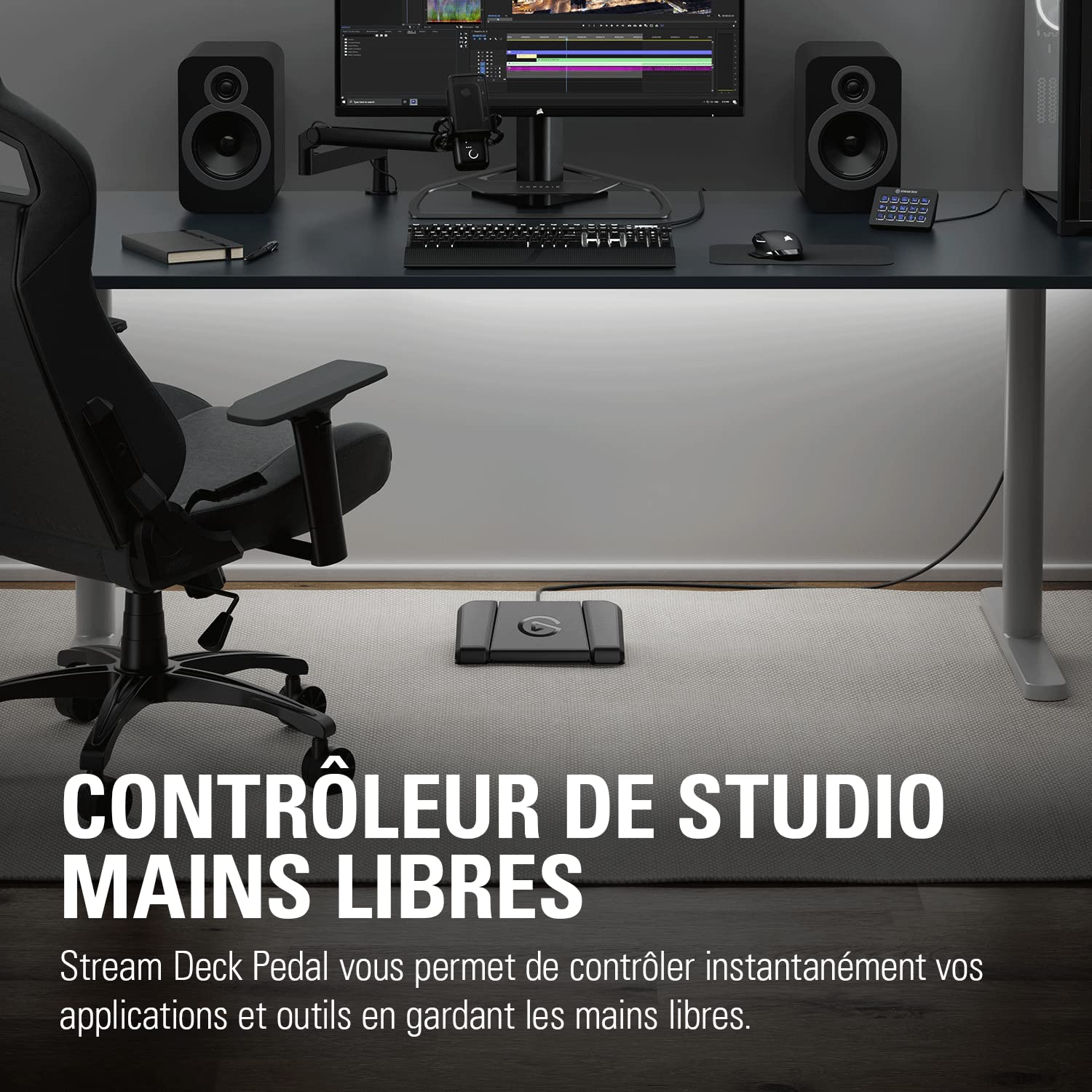 Elgato Stream Deck Pedal contrôleur 3 pédales USB