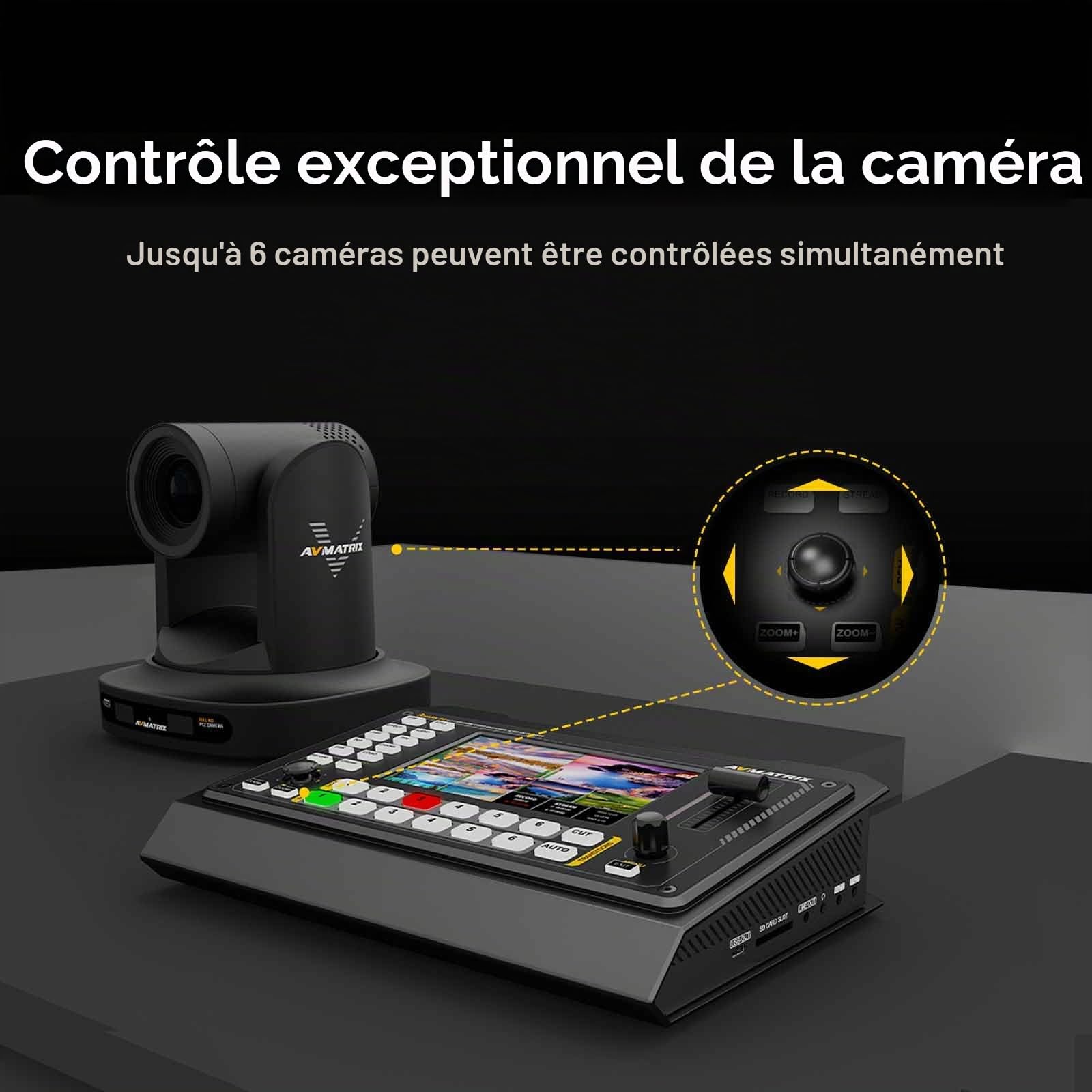AvMatrix Shark S6 mélangeur vidéo SDI HDMI streaming RTMP
