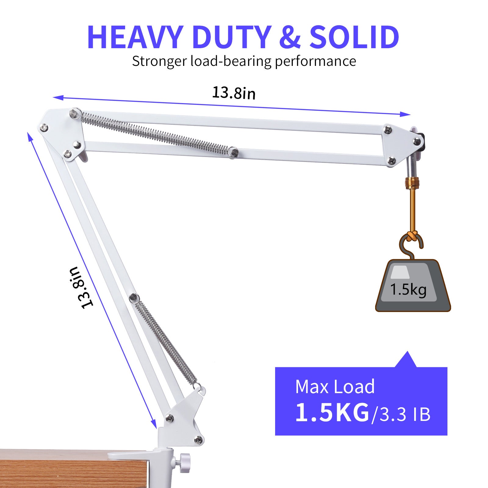 FeelWorld AMS1 bras micro articulé blanc pour PM1