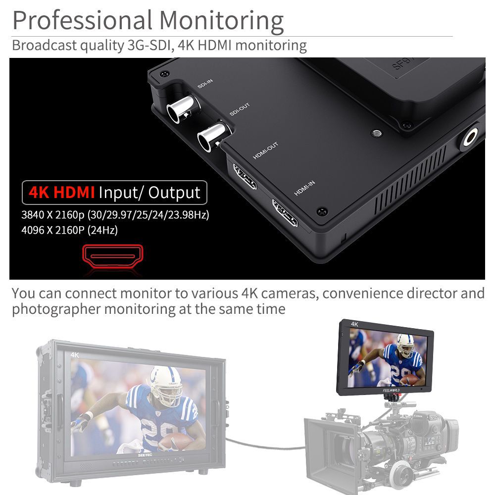 FeelWorld FW703 moniteur 7" SDI HDMI 450 nits