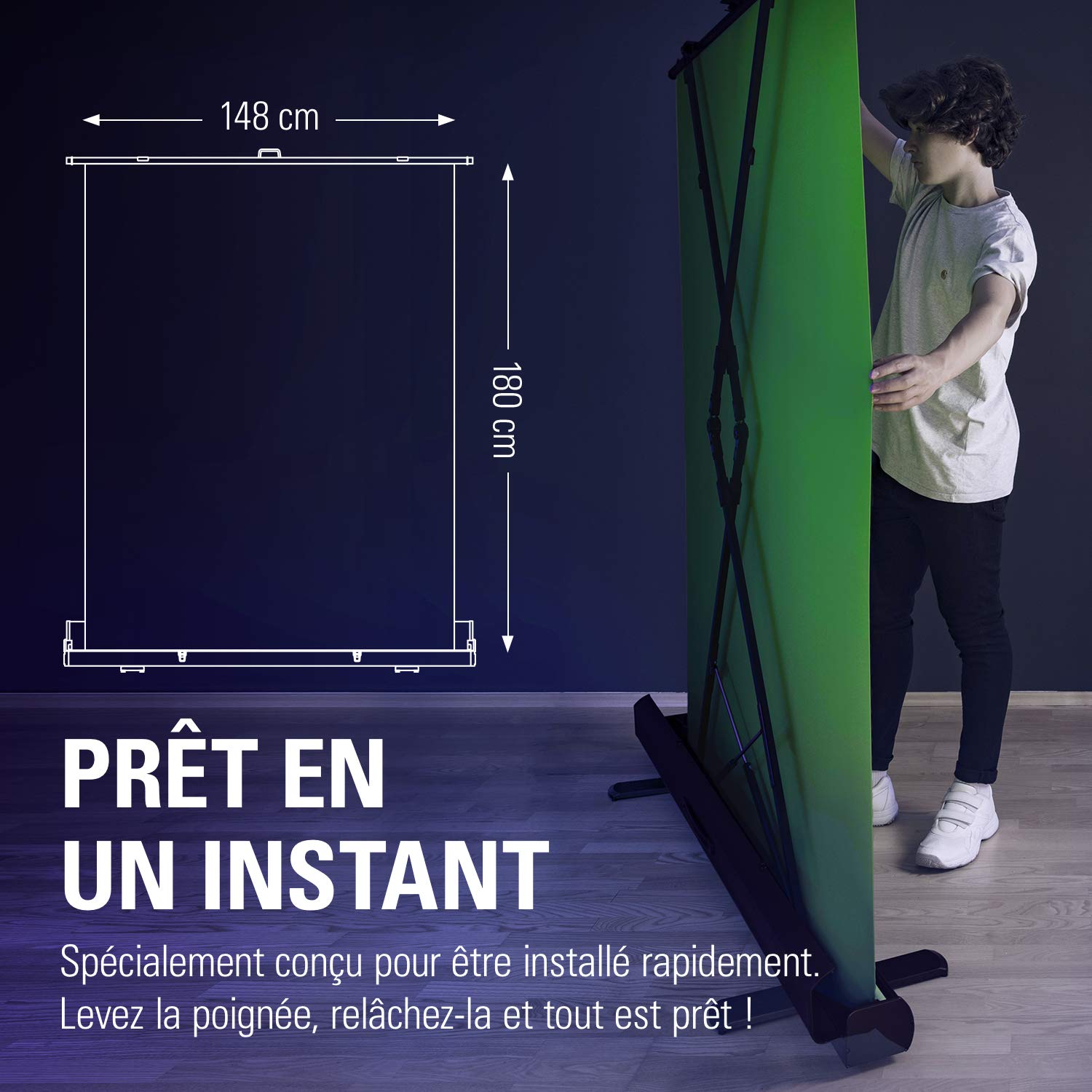 Elgato Green Screen fond vert rétractable 148x180 cm