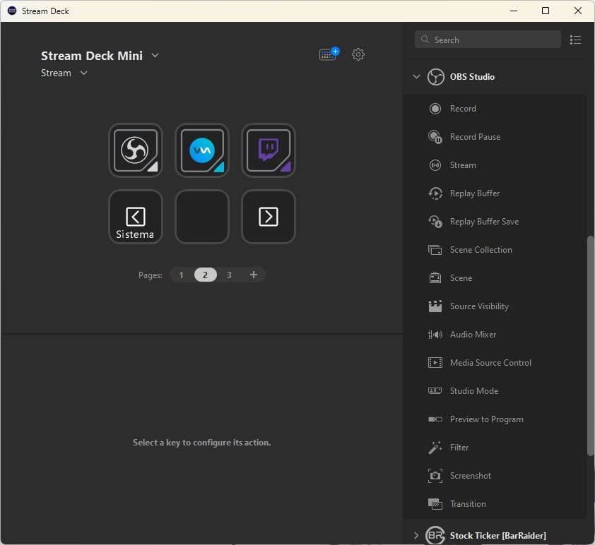Elgato Stream Deck Mini console 6 touches LCD macros OBS