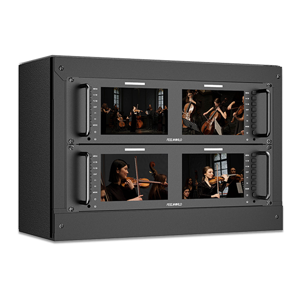 FeelWorld D71 PLUS-H moniteur rack 3RU double 7" HDMI