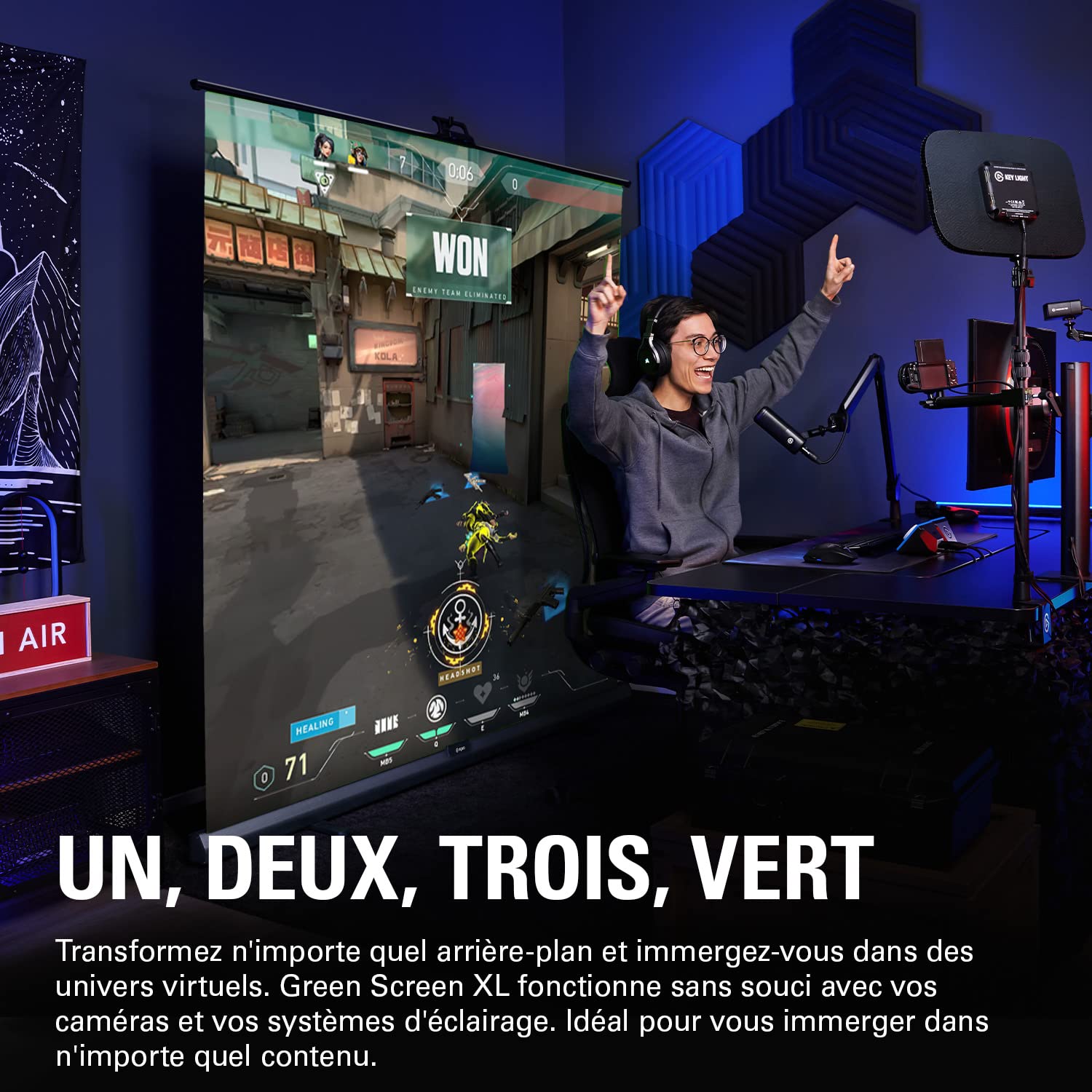 Elgato Green Screen XL fond vert rétractable 2x1,82m