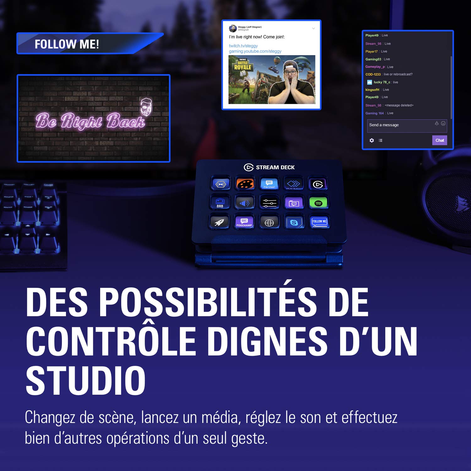 Elgato Stream Deck 15 touches contrôleur streaming LCD