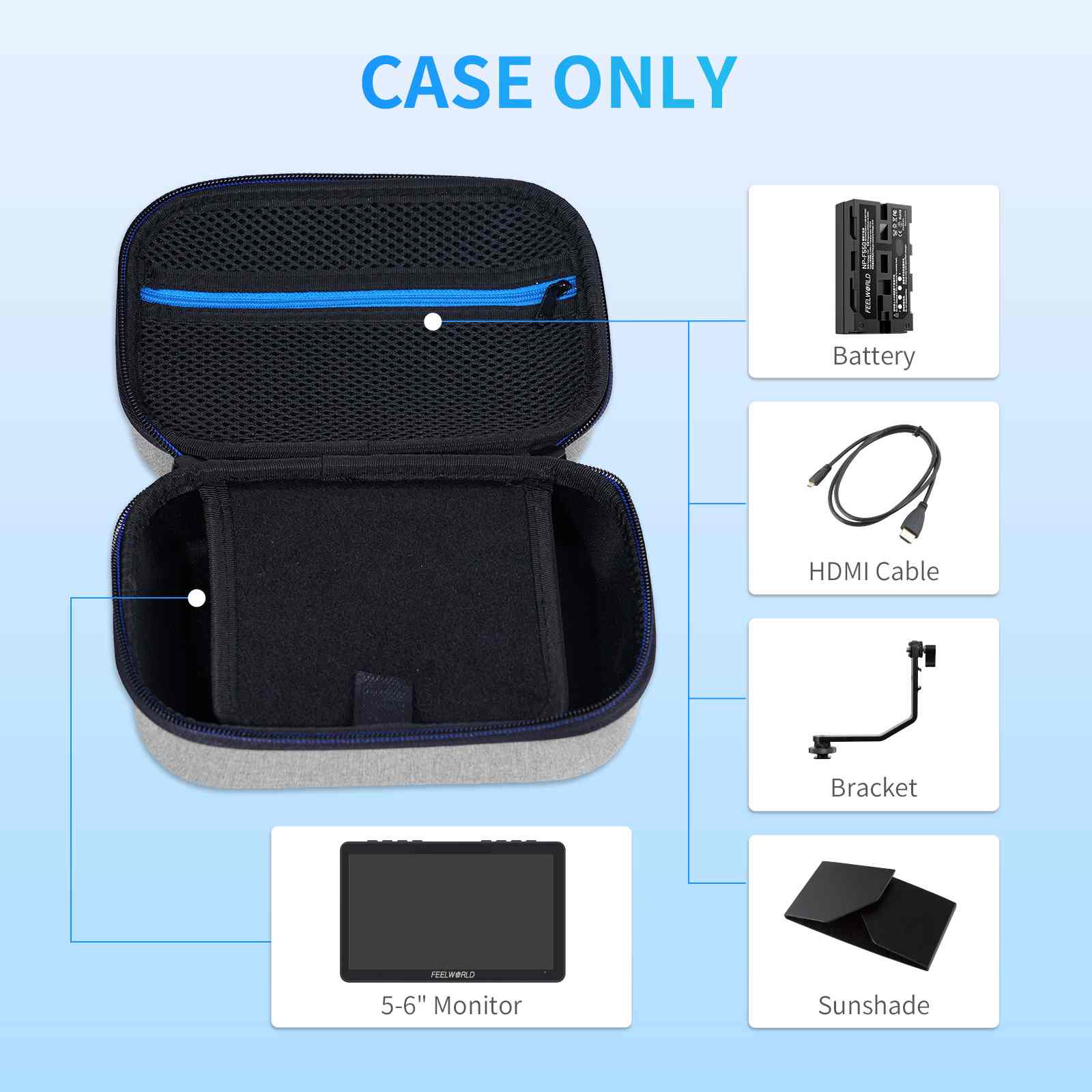 FeelWorld Accessories housse 5-6 pouces pour moniteur