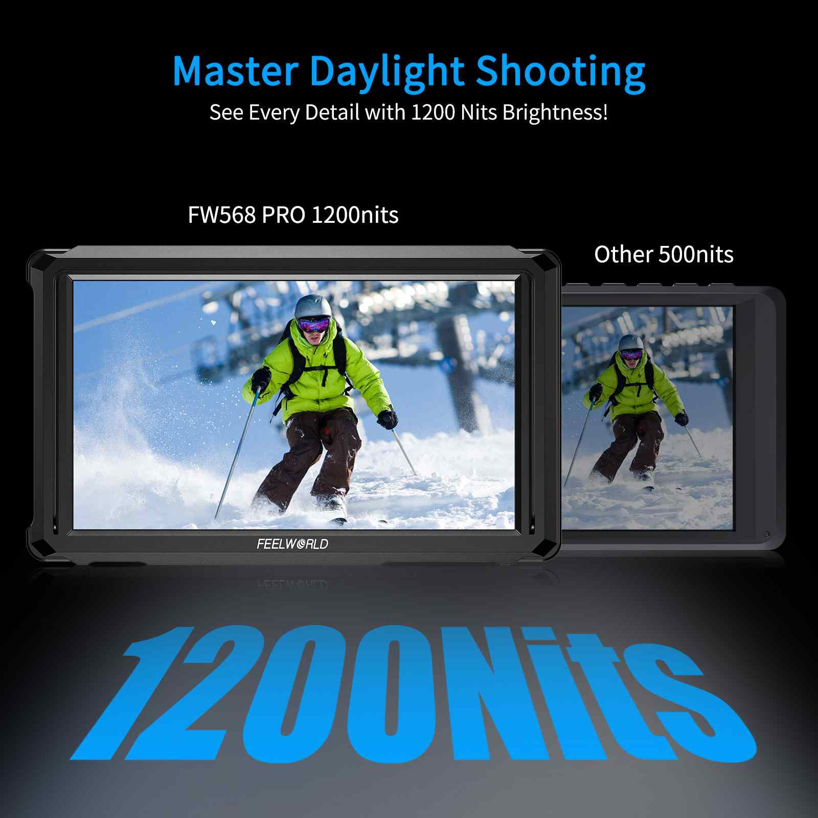 FeelWorld FW568 PRO moniteur 6" HDMI 1200 nits