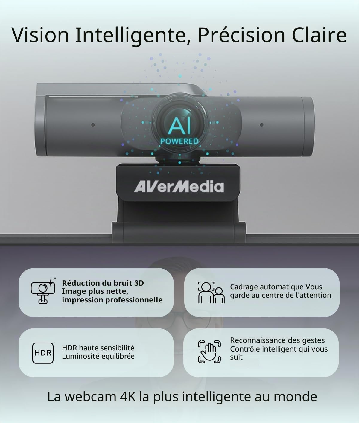 AVerMedia Live Streamer PW515 webcam 4K autofocus