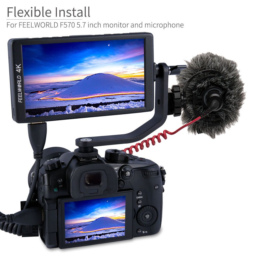 FeelWorld Tilt Arm Bras moniteur 5" F5 S55 FW568 1/4"