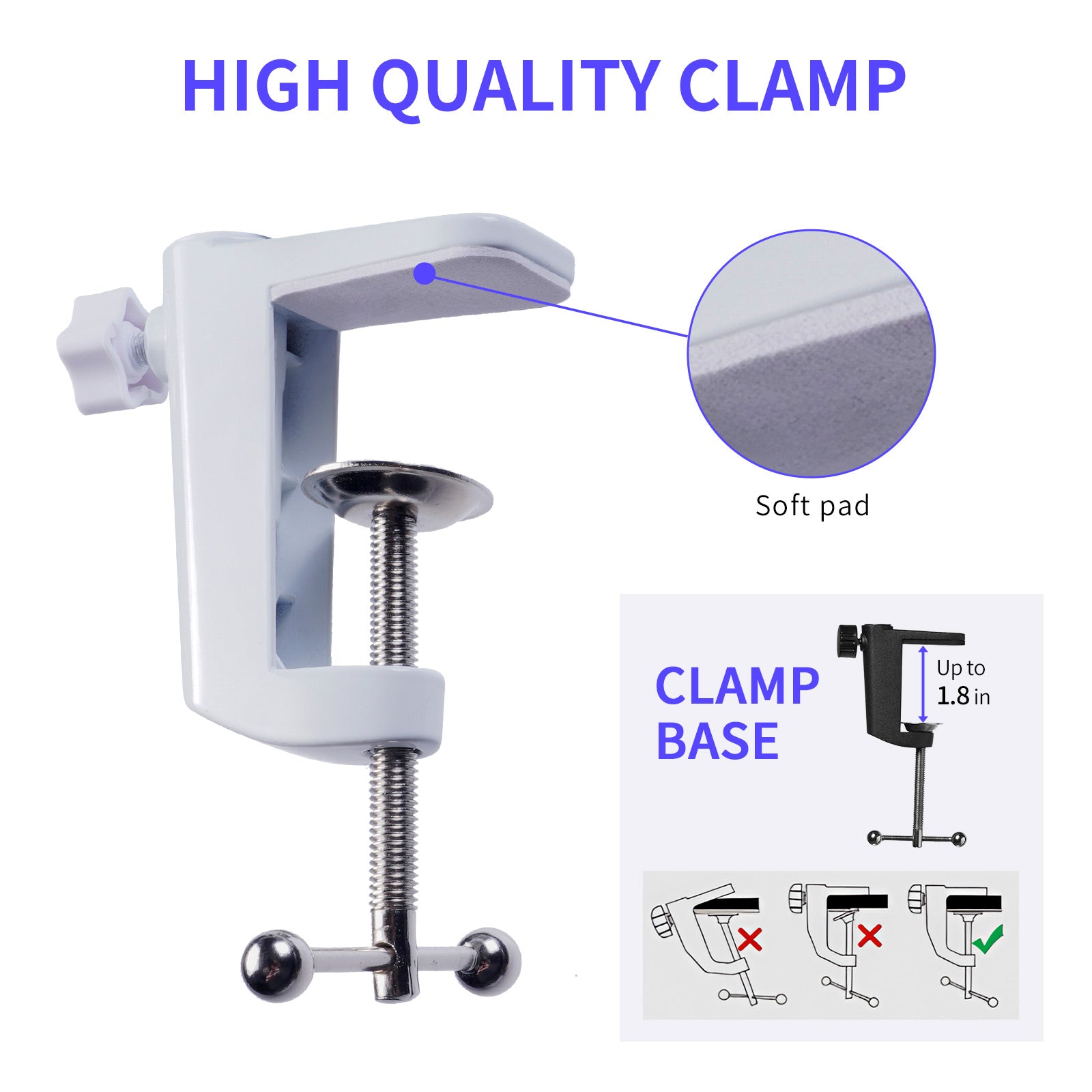 FeelWorld AMS1 bras micro articulé blanc pour PM1