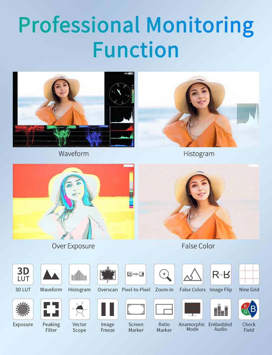 FeelWorld T7 PRO moniteur 7" 2000 nits HDMI aluminium