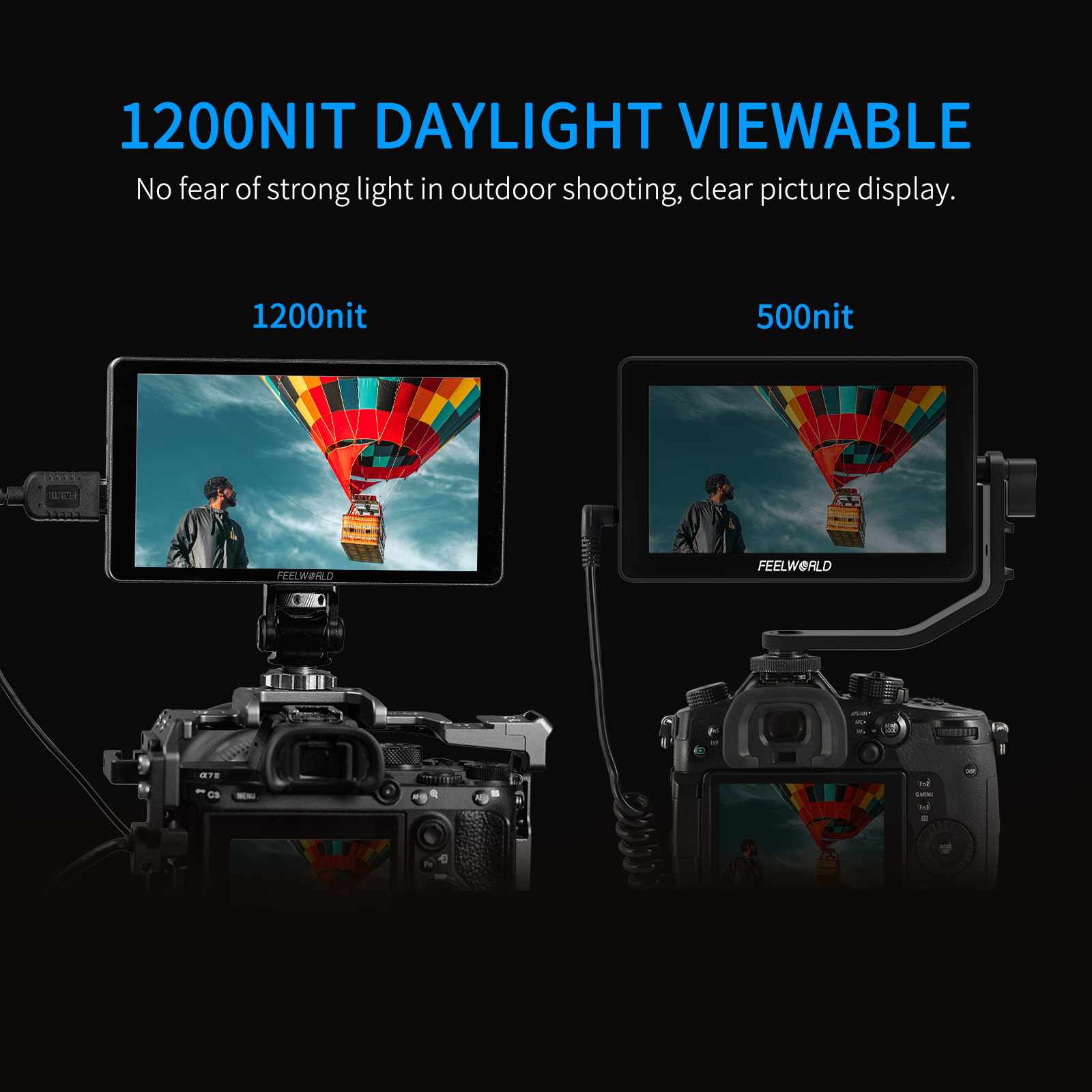 FeelWorld P6XL moniteur 6" tactile batterie intégrée terrain