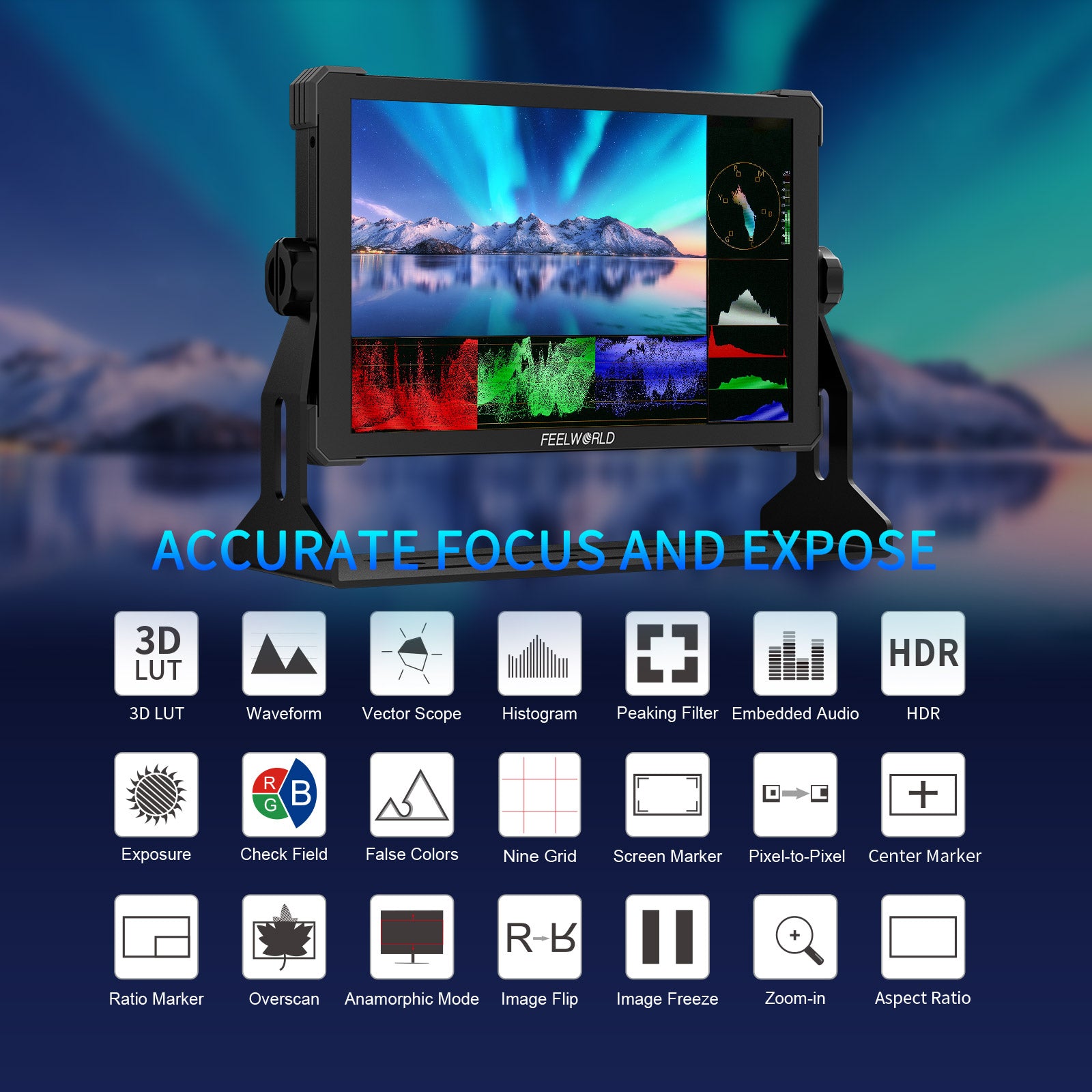 FeelWorld T10 10,1" moniteur terrain tactile 4K HDMI 500 nits