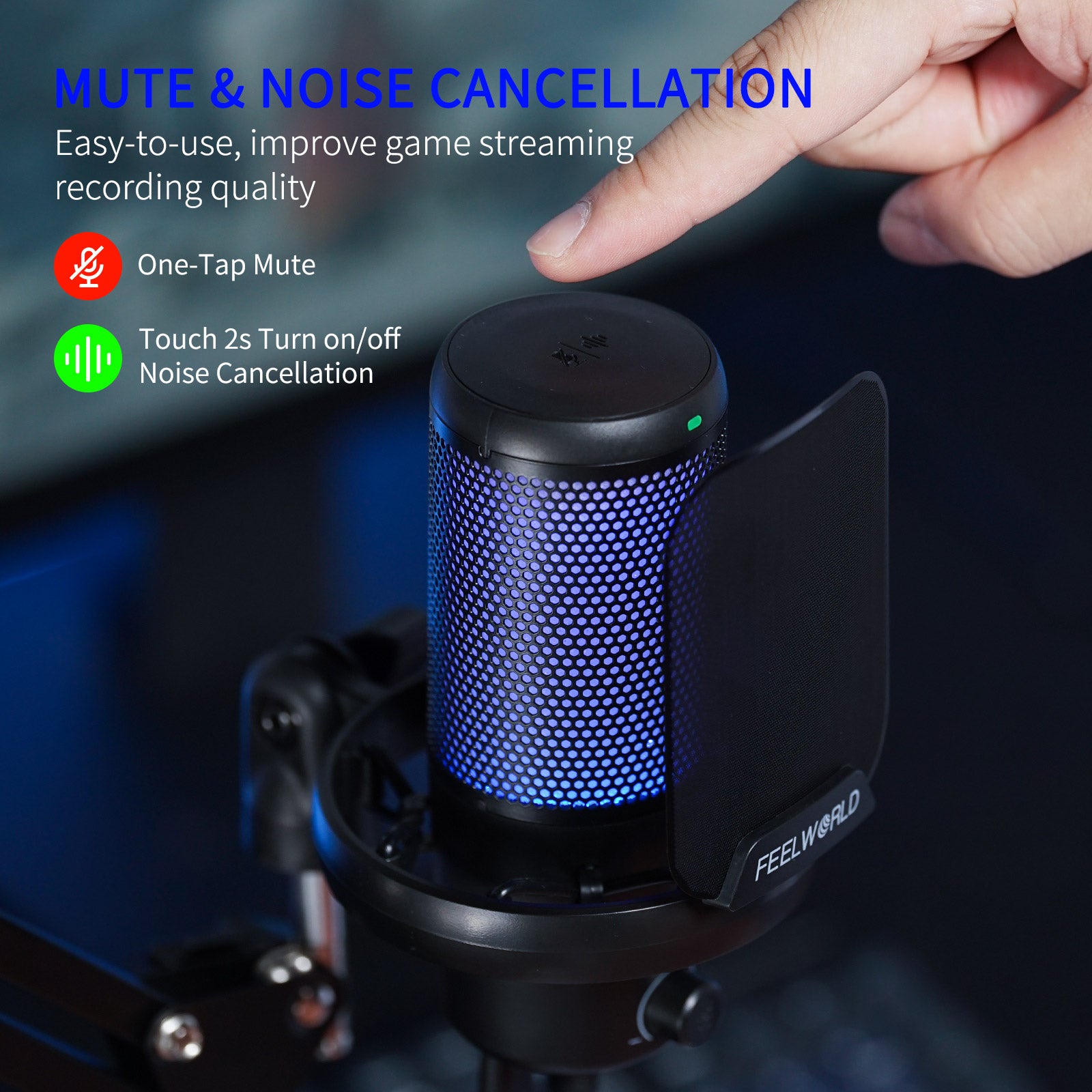 FeelWorld Live Streaming Camera VM1 microphone USB noir