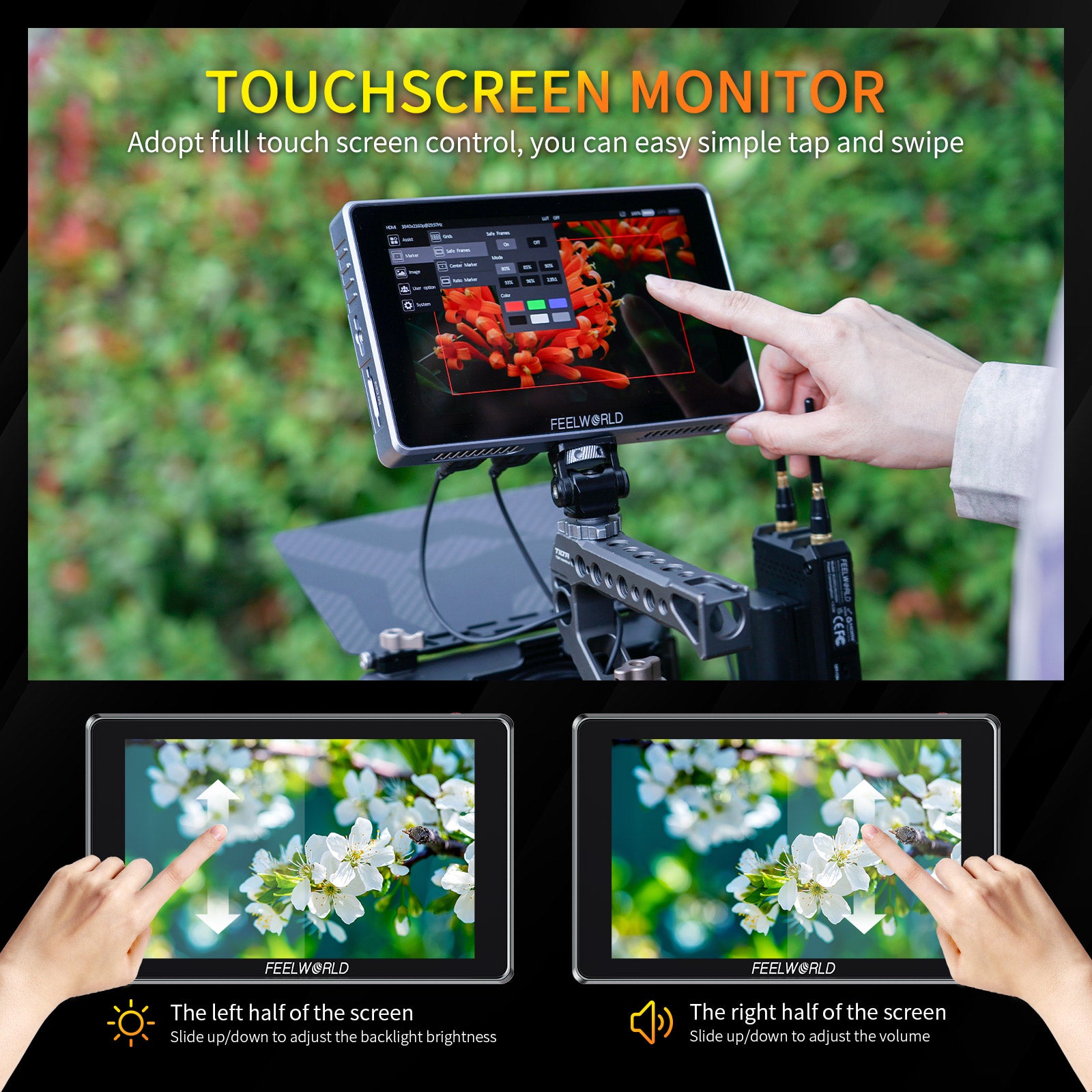 FeelWorld S7 Moniteur 7" 12G-SDI HDMI 1600nit tactile