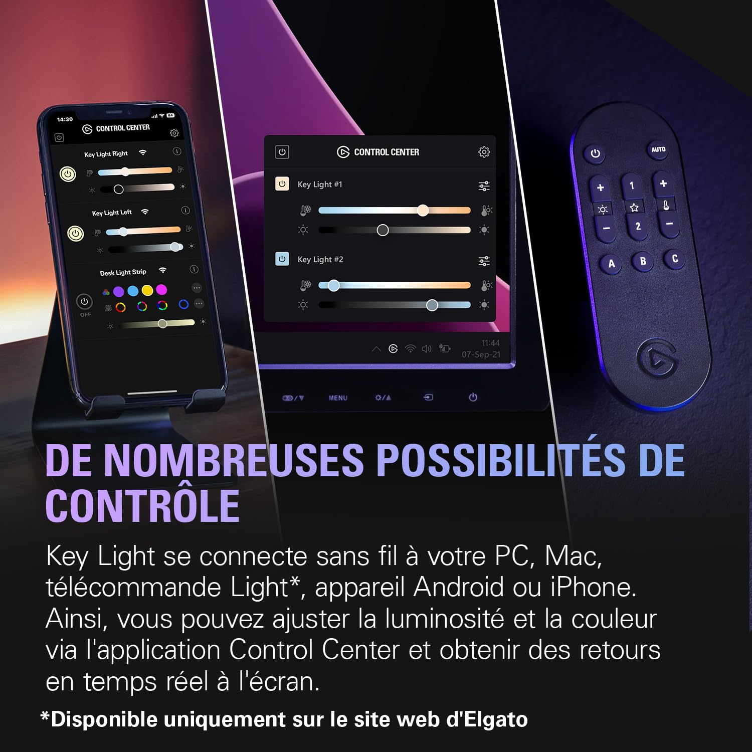 Elgato Key Light panneau LED studio 2800 lumens WiFi