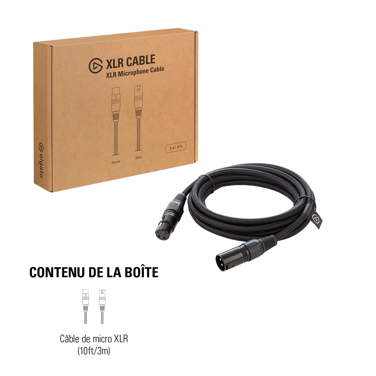 Elgato Wave XLR câble micro XLR 3 m blindé