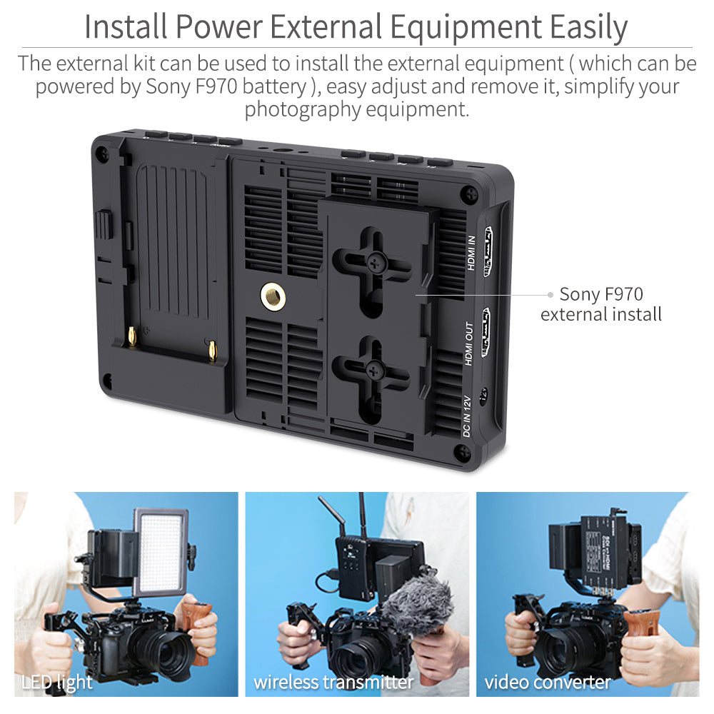 FeelWorld F5 PRO V4 moniteur terrain 6 pouces tactile + batterie F750
