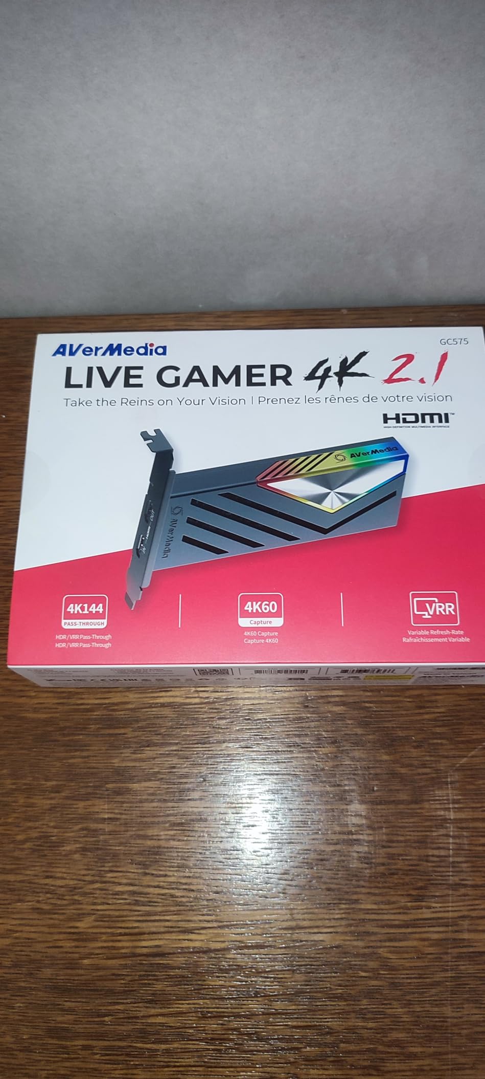 AVerMedia Live Gamer GC575 4K 2.1 carte capture HDMI 4K60