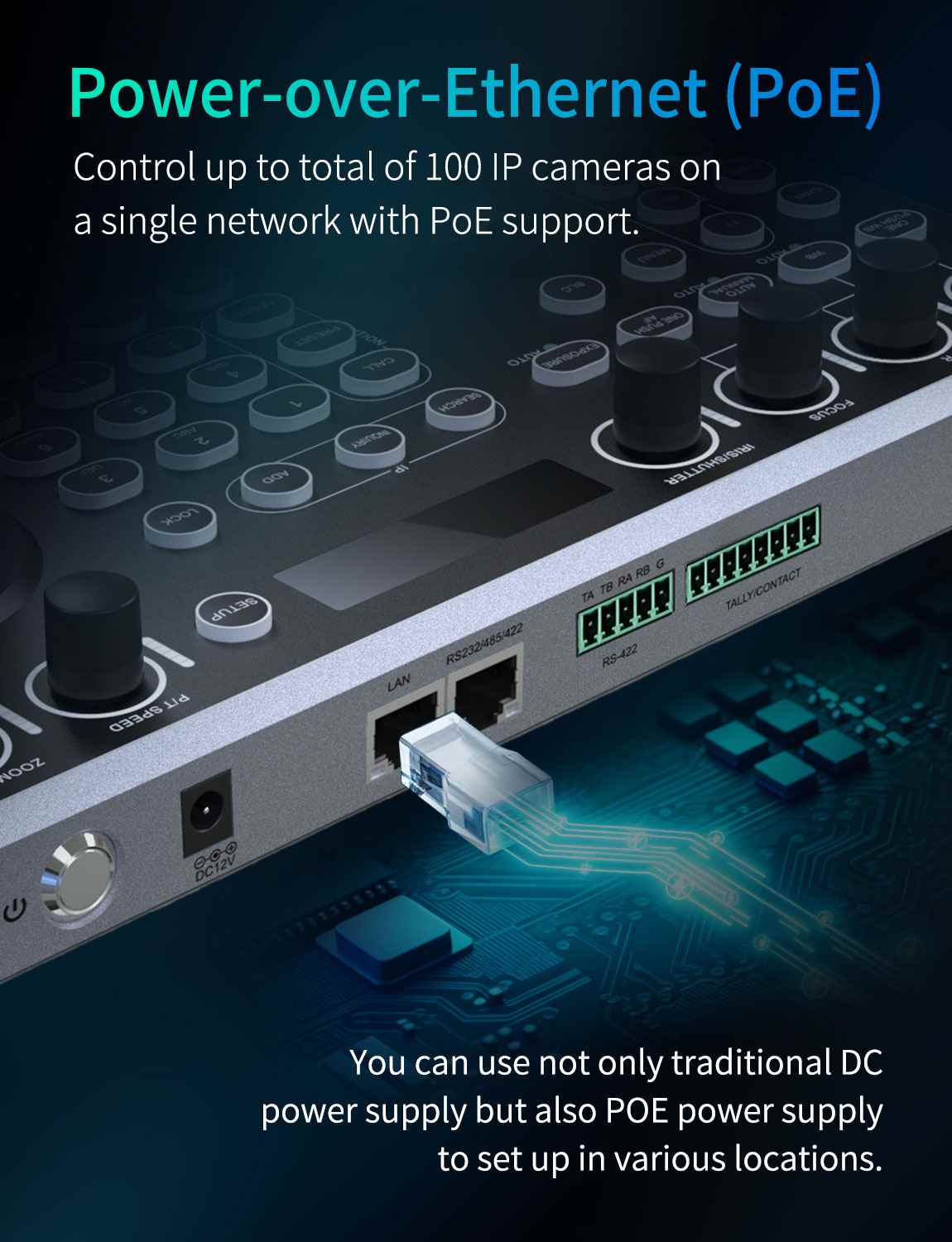 FeelWorld KBC20N Contrôleur PTZ NDI PoE Joystick 4D