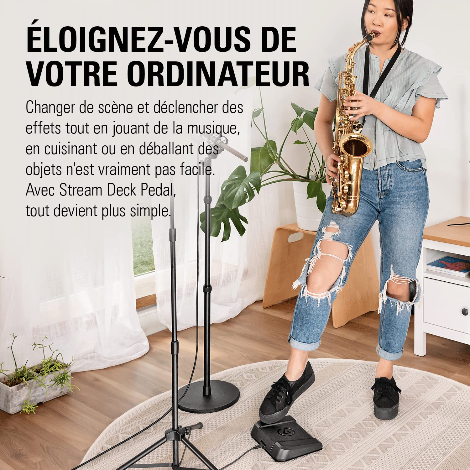 Elgato Stream Deck Pedal contrôleur 3 pédales USB