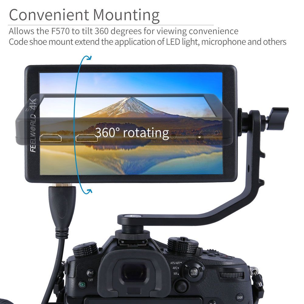 FeelWorld Tilt Arm Bras moniteur 5" F5 S55 FW568 1/4"