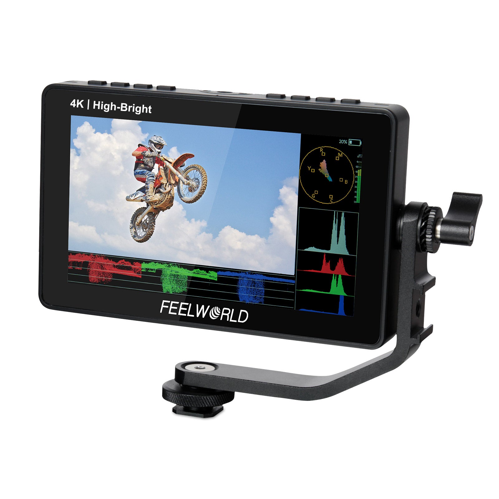FeelWorld Broadcast Monitor F5 PROX 5,5" 1600 nits batterie