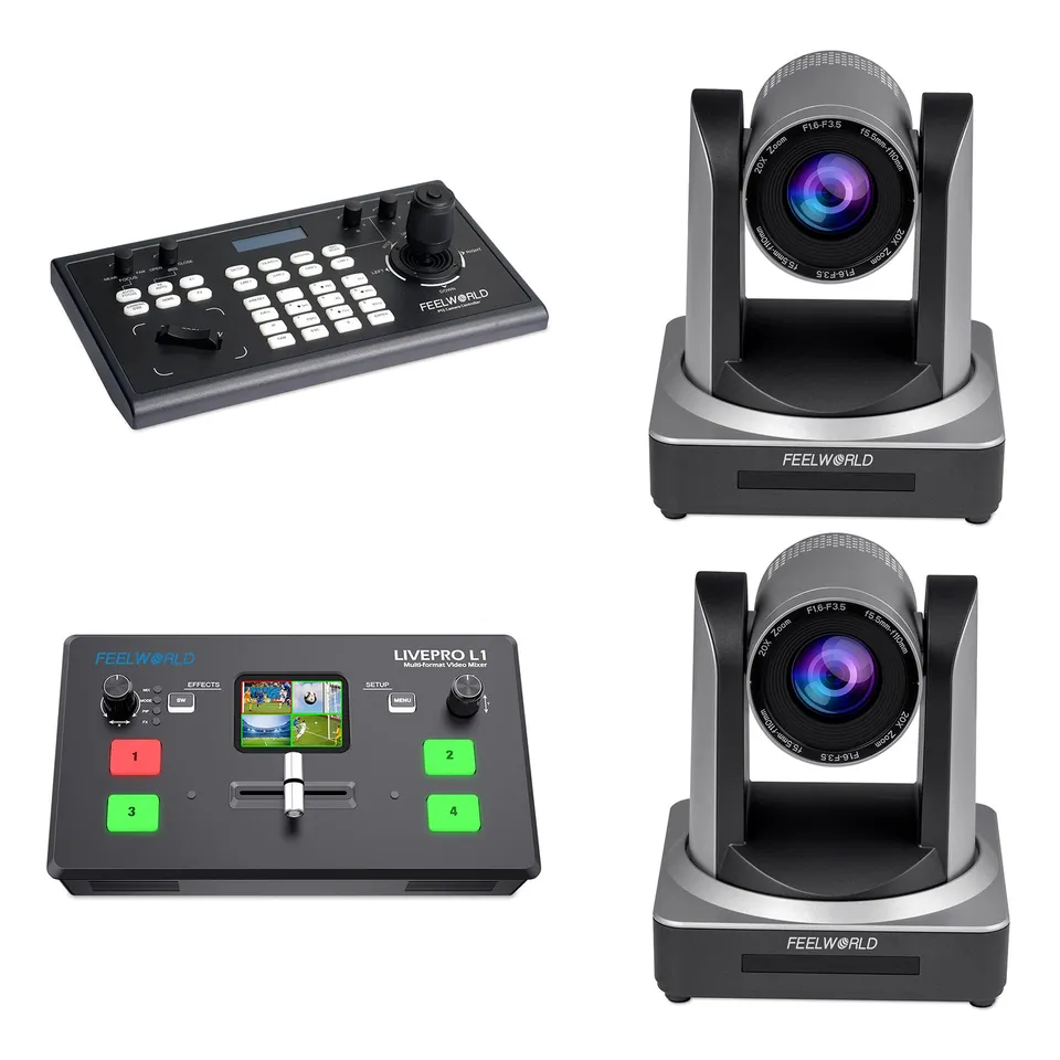 FeelWorld KBC10 L1 V1 POE20X kit streaming direct 4 caméras