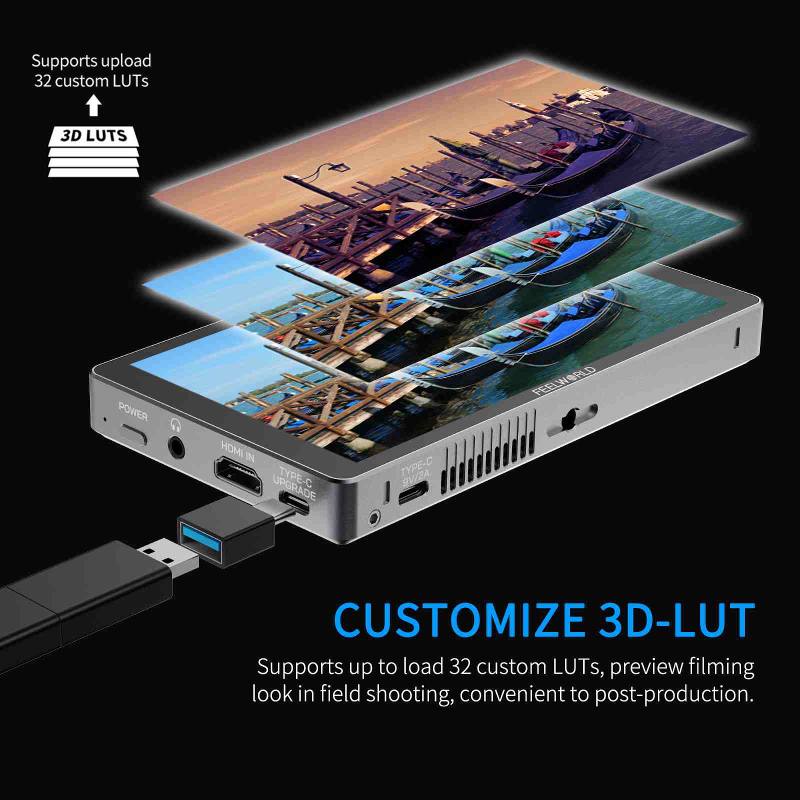 FeelWorld P6XL moniteur 6" tactile batterie intégrée terrain