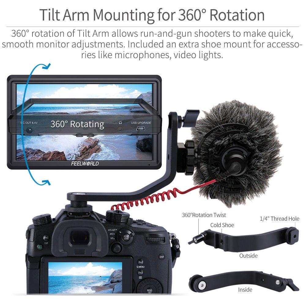 FeelWorld S55 V3 Moniteur vidéo 6 pouces 4K HDMI 3D LUT